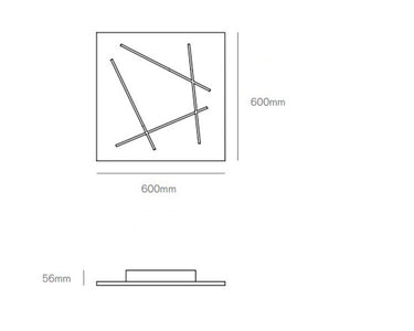 Flat plafoniera 51w 2500lm 3000k sand Vivida international Lampade da soffitto
